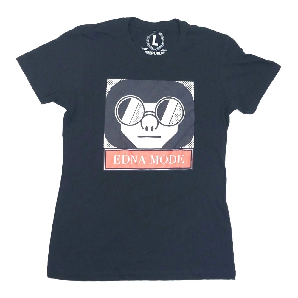 Edna Mode Black Graphic T TShirt L